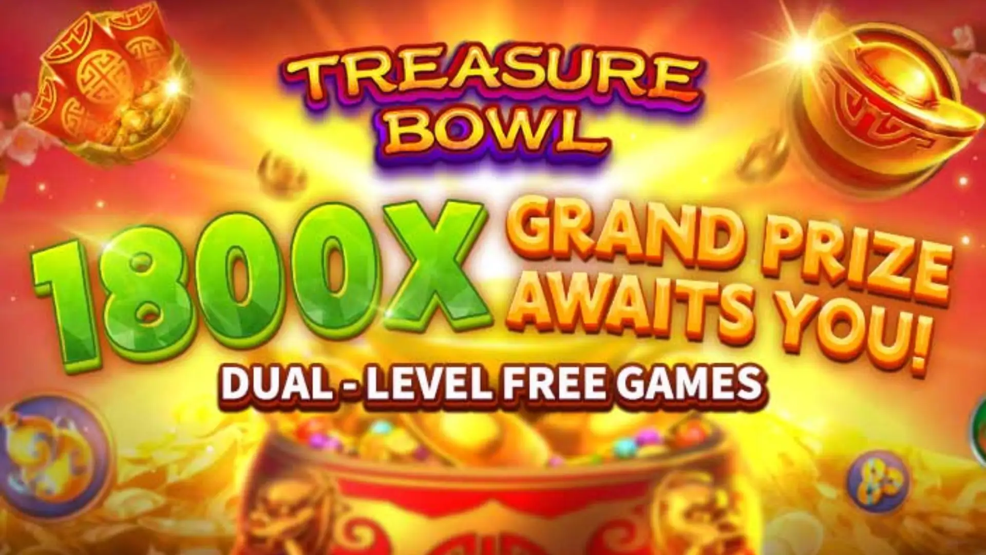 Multiplicadores Treasure Bowl cc77 - 7777x Máximo com Tigela Dourada